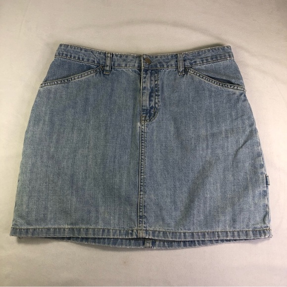 Tommy Hilfiger Vintage Wash Mini Skirt A-Line Summer Y2K Hipster Denim Cargo - Picture 3 of 9